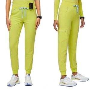 Figs High Waisted Zamora Jogger Scrub Pants Citrine Small
